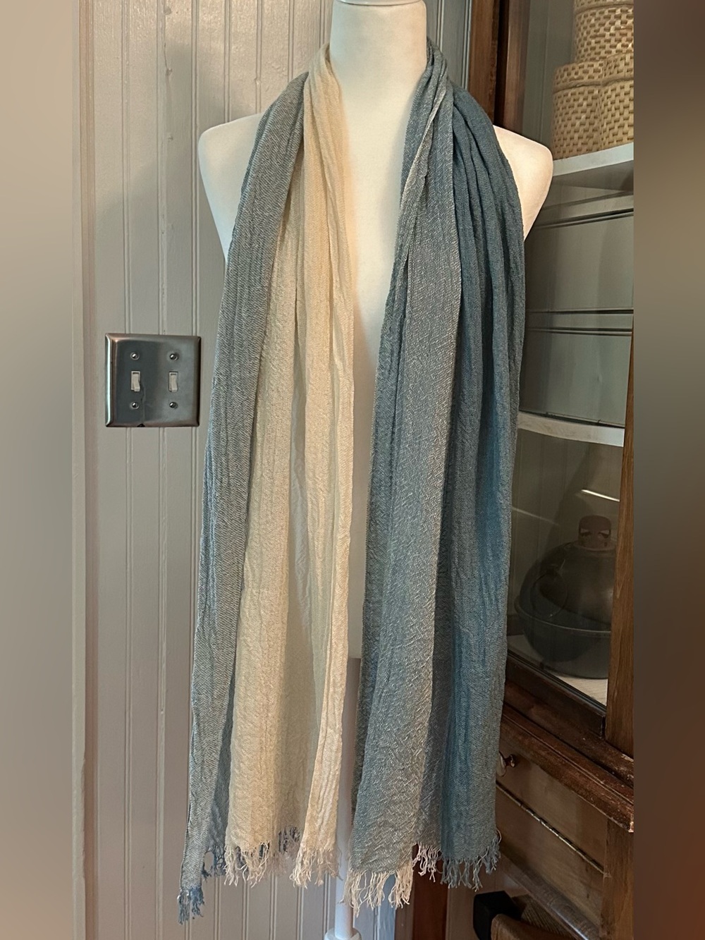 Shades of blue • women’s scarf • shawl • woven wrap